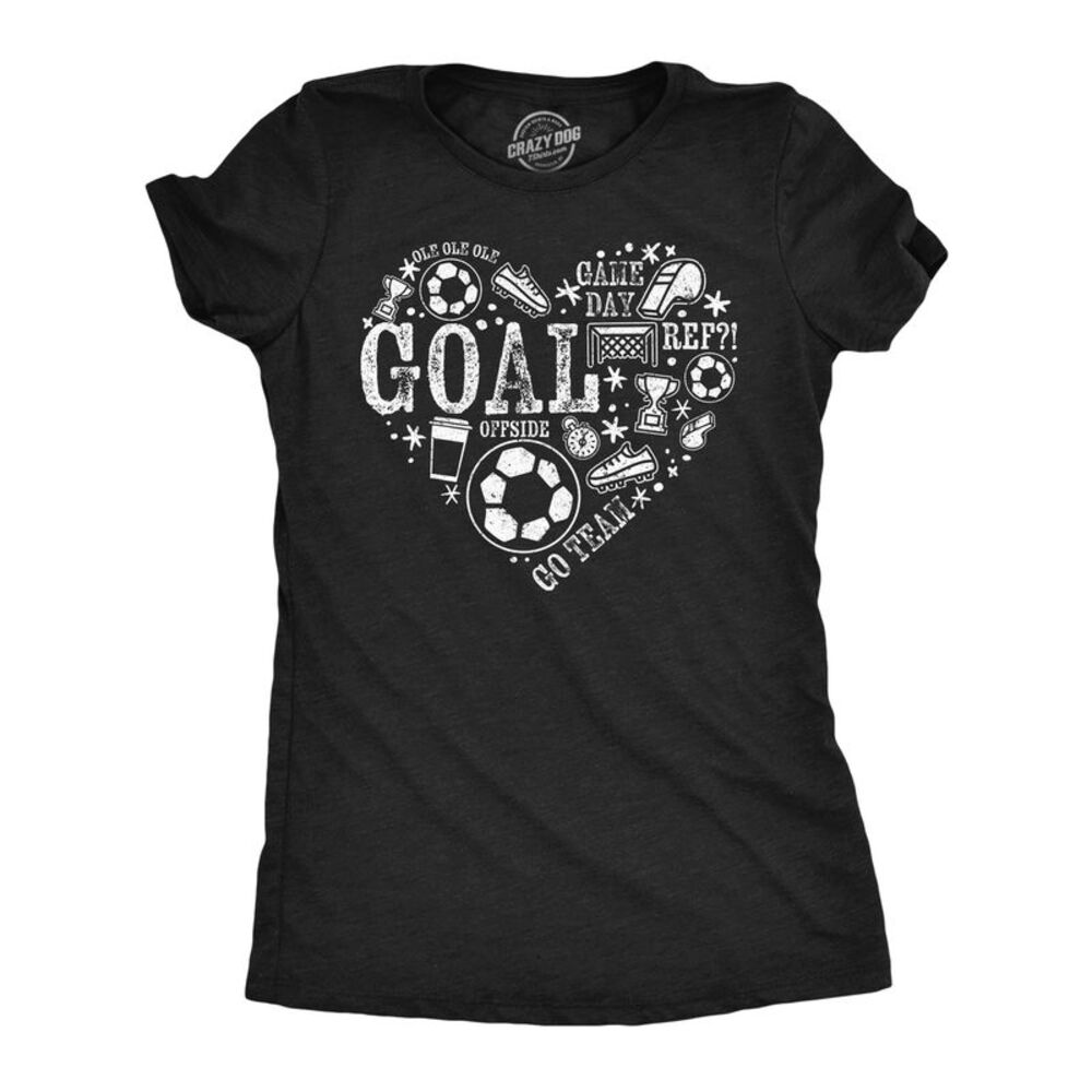 Womens Funny T Shirts Soccer Element Heart Tee For Ladies